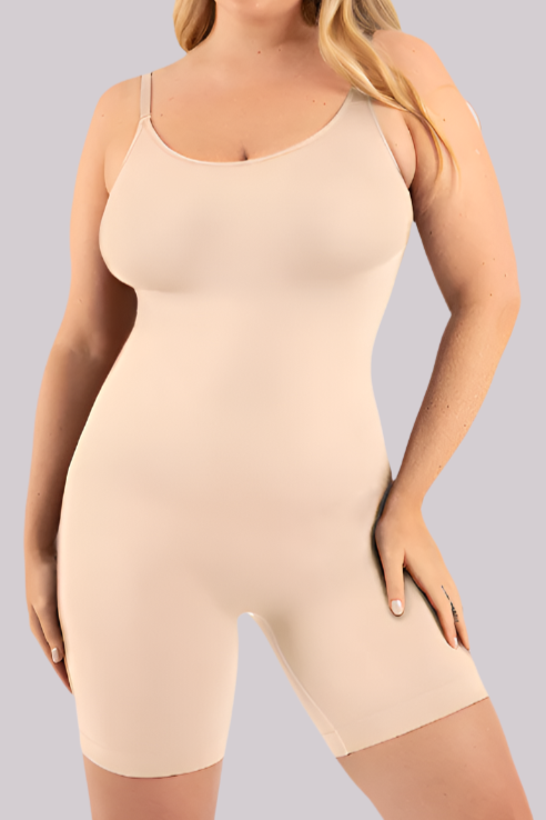 Comfit™ Amara - Ronde Hals Mid-Thigh Bodysuit