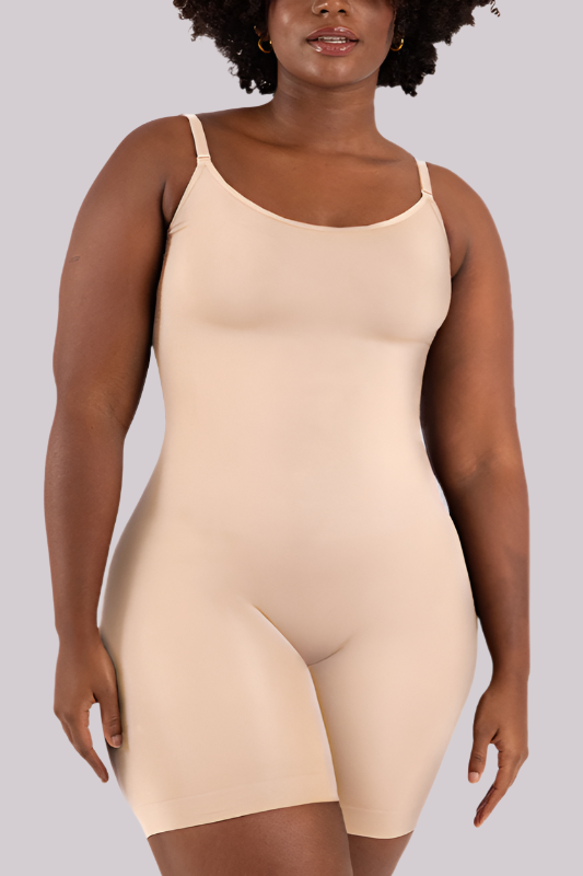 Comfit™ Amara - Ronde Hals Mid-Thigh Bodysuit